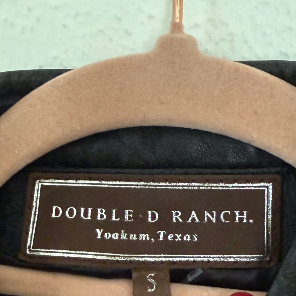 Double D Ranch Embroidered Leather Vest - Picture 6 of 6